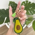thumbnail image 3 of Wrapables Crystal Bling Key Chain Keyring Car Purse Handbag Pendant Charm, Avacado, 3 of 7