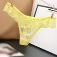thumbnail image 2 of Women's Briefs V Cut Panties for Women Pack Women's Seamless Underwear plus Size Extra Large Panties for Women Underwear Bikini Brief Lace Bikini Briefs Yellow One Size, 2 of 3