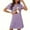 Purple, variant on Tnhcen *omen's Halloween Themed Round Neck Short Sleeve Pajama Dress - Plus Size Sleepwear with Soft Polyester Spandex Blend Cozy Cartoon Print Nightgown for Women S-2XL Sizes