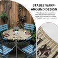 thumbnail image 2 of Sweet Home Round Tablecloth for 36-44 Inch Tables,Fitted Table Cover with Elastic Edge,Western Stars Bird Houses Country Vintage Waterproof Outdoor Table Cloth Protector for Patio Garden Dinner, 2 of 9
