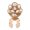 Style2, variant on Artisanal Crafted Camellia Cufflinks with Pearls Detail for Formal Shirt Attire