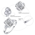 thumbnail image 5 of VAKKI 5.3ct Radiant Cut Women Engagement Ring 925 Sterling Silver White Gold Plated White Birthstone Simulated Diamond Ring Size 5-10, 5 of 5