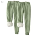 thumbnail image 2 of Mlzmgr 2pc Sweatpants for Women Elastic Waist Fall Winter Fleece Warm Casual Comfy Joggers Pants, 2 of 5