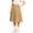 Khaki, variant on Girls Pleated School Skirt Knee Length A Line High Waist Uniform Skirt Classic Midi Skater Skirt for Students Back to School Outfit Comfortable Soft Fabric Casual Daily Wear