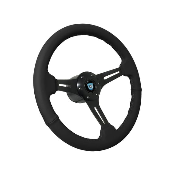 VSW S6 Sport Leather Steering Wheel Black Kit for 1961-74.5 Volkswagen