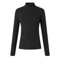 thumbnail image 5 of Dmsael Tshirts for Women Long Sleeve Tops for Women Casual Crew Neck T Shirts Fall Color Block Tunic Tops Casual Gray Loose Shirts for Women Black,M, 5 of 6