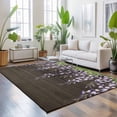 thumbnail image 3 of Large Area Rugs 6'x9', Purple Flowers Carpet Runner Indoor Outdoor Rugs Home Decor Aesthetic, Weeping Spring Floral Wooden Pastoral Non Slip Mats Washable Accent Rug for Living Room Bedroom, 3 of 8