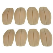 4 Pack Flirtzy Soft Silicone Bra Shoulder Strap Cushions Bra Strap Holder Non-slip Shoulder Pads Ease Shoulder Discomfort -Nude Color