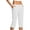 White, variant on LEBONYARD Women's Linen Pants ,Fashion Women Casual Stretch Office Work Crop Pant Summer Lightweight Yoga with Pocket Button Solid Pants Hot Pink XL