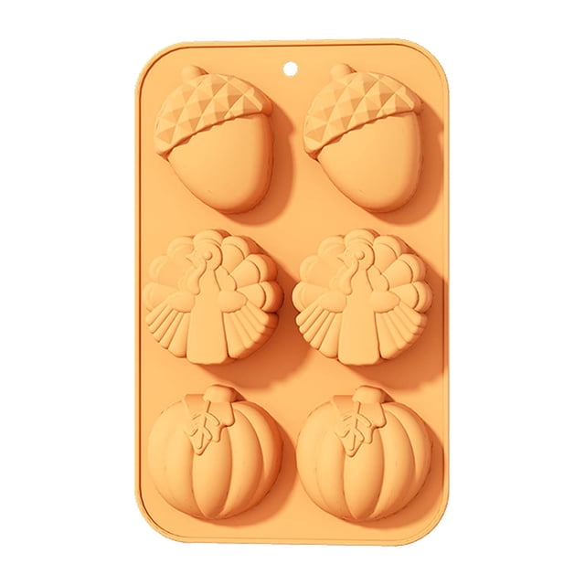 Turkey Pumpkin Cake M Ol Ds Fall Silicone Turkey Mould For Thanksgiving Mini Cake Baking Halloween Cupcake Pan Dessert Tray Set For Thanksgivi