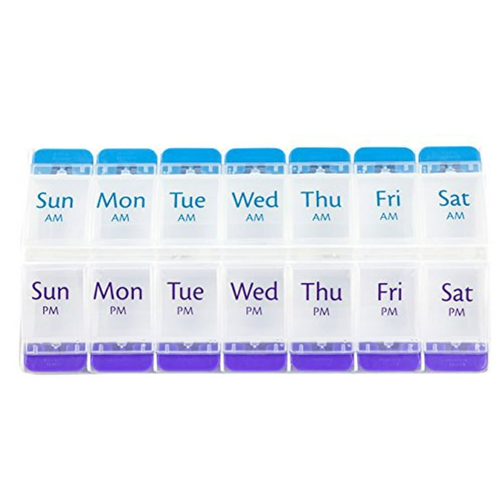 Ezy Dose Weekly (7day) AM/PM Push Button Pill Planner (XL) (Pack of 3