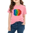 thumbnail image 5 of Agkizg Girls Graphic Tees,Kids Valentine's Day T-Shirt,Girls Short Sleeve Cotton Casual Tee, 5 of 5