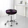 thumbnail image 7 of Bingfone14 Inch Padded Round Bar Stool Cover Cushion With Elastic Fabric Round Chair Seat - Mushrooms And Skull, 7 of 7