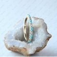 thumbnail image 5 of Arizona Turquoise and Diamond Full Eternity Ring, Engagement Ring, Round Cut Dalicate Handmade Jewelry, Wedding Ring, Diamond Dainty Anniversary Gift Jewelry,, 5 of 5