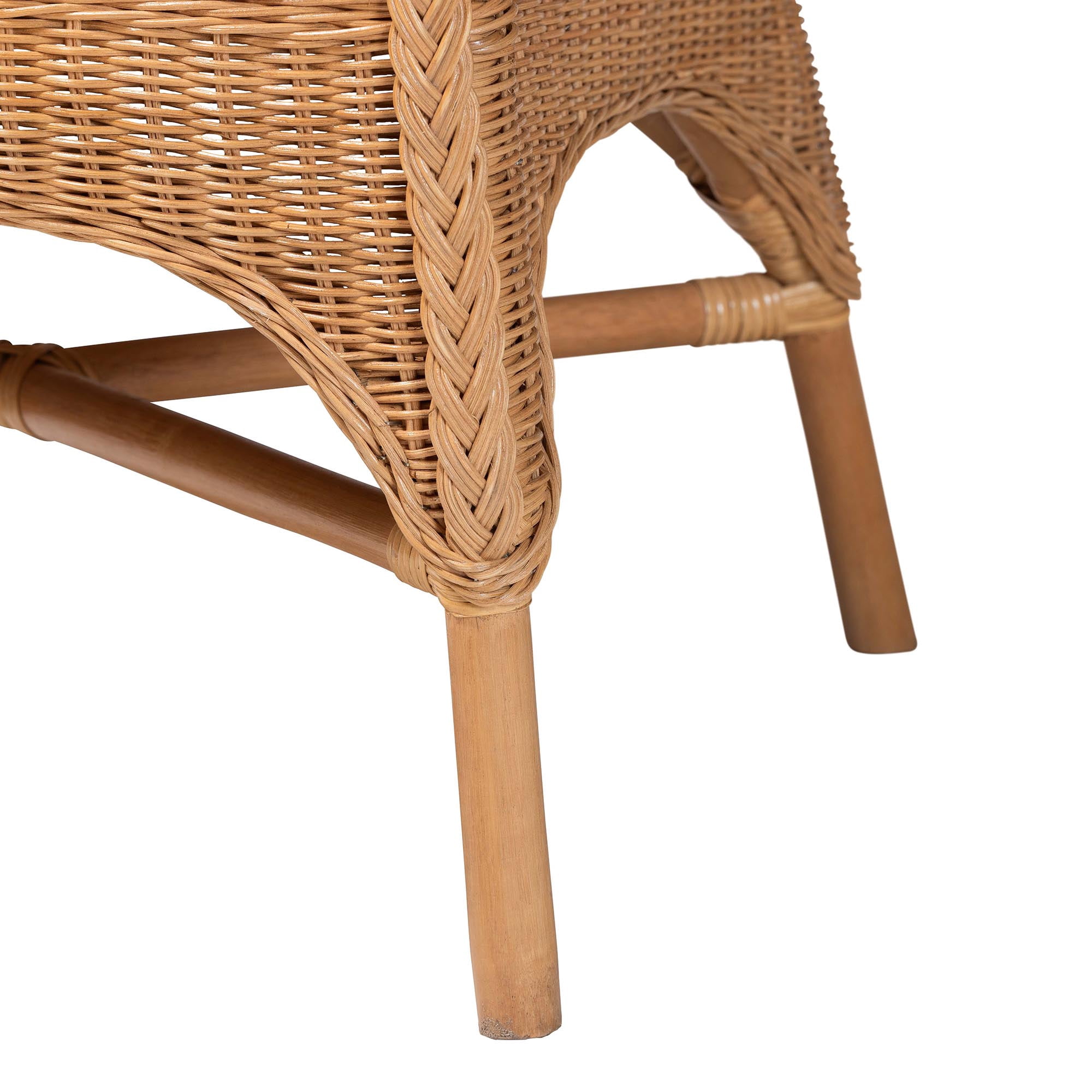 bali & pari Oxford Boho Arm Chair, Light Honey