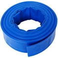 thumbnail image 3 of 2"x 50 FT Pool Backwash Hose, Blue Heavy Duty Reinforced PVC Lay Flat Water Discharge Hose for Swimming Pool Filter Pump,with 2 Clamp, 3 of 6