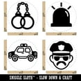 thumbnail image 2 of Police Officer Handcuffs Cop Car Siren Rubber Stamp Set for Scrapbooking Crafting Stamping - Mini 1/2 Inch, 2 of 7