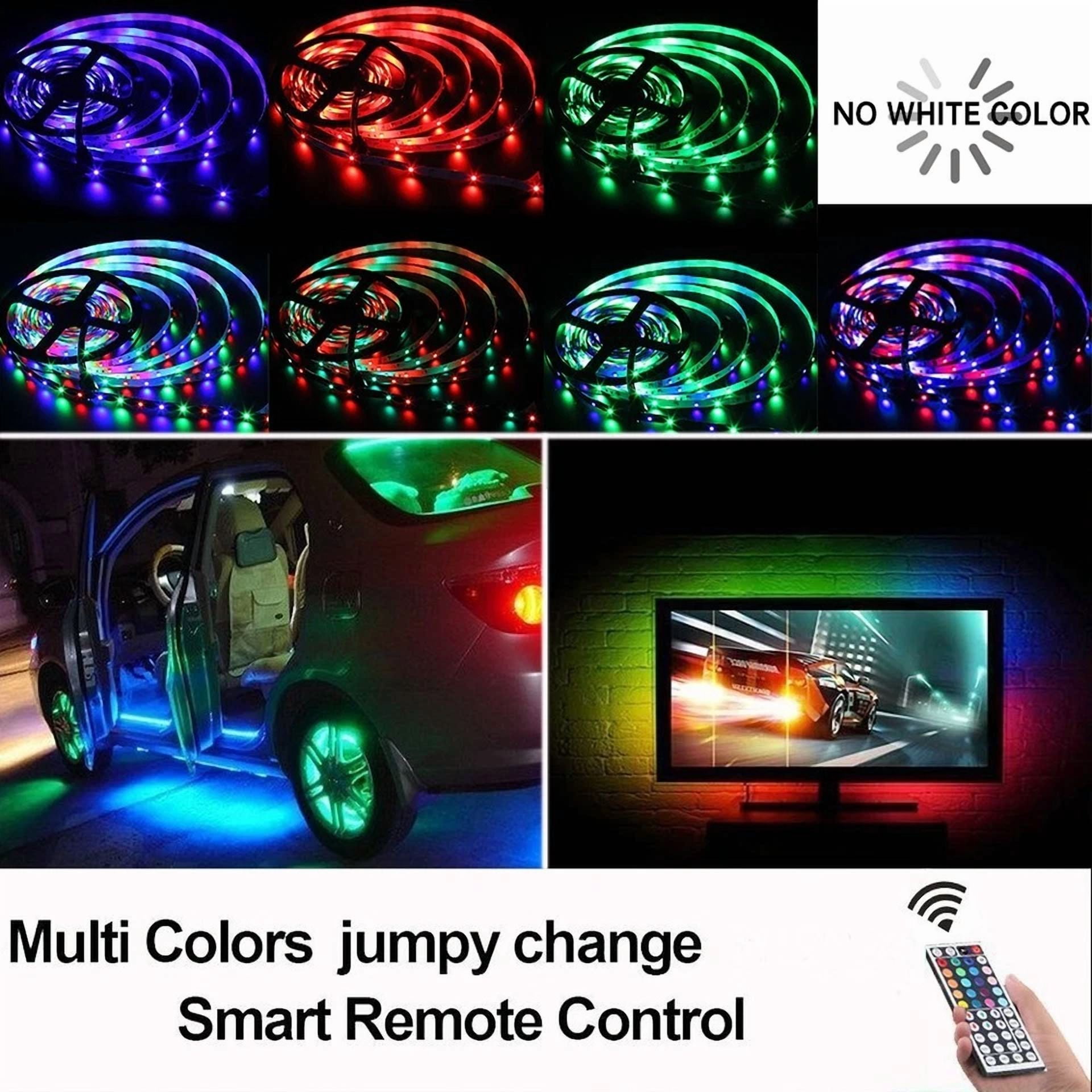 16.4Ft Led Strip 3528 Smd Rgb Rope Tape Fairy Light 12V For Party Tv Bar Bedroom