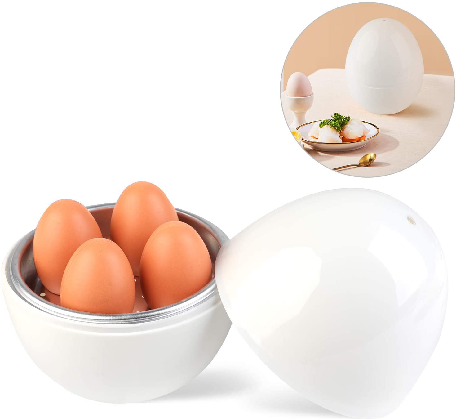 Microwave Egg Steamer, Creative Boiling Egg, Steamed Egg, Small Tools, Easy  To Accept, Steamed Egg Box, Egg Custard Steamer, Box Steamed Grid, Kitchen  Utensils, Apartment Essentials, College Dorm Essentials, Off To College 