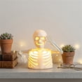 thumbnail image 5 of JHyouerji LED Figurine Prop,Light Up Skeleton LED Figurine Prop,White Compact Glowing Skull Tabletop Ornament for Haunted House Indoor Yard Halloween Party Mantel Decor, 5 of 7