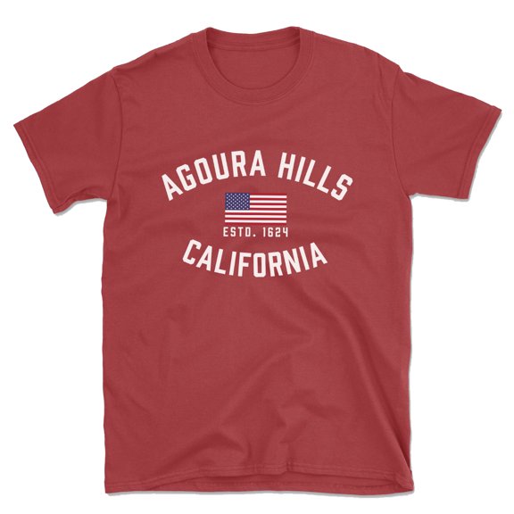 Agoura Hills California Patriot Men's Cotton T-Shirt