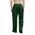 thumbnail image 2 of ZUKMRJPC Men's Lounge Pants Solid Color Elastic Waist Drawstring Joggers Pants Casual Baggy Straight Wide Leg Trousers with Pocket, 2 of 4