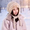 thumbnail image 5 of Faraee Kids Fuzzy Winter Trapper Hat Plush Ear Flap Hat with Tie Strings Soft Windproof Warm Snow Hat for Boys Girls Cold Weather 2‑8Y, 5 of 6