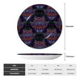 thumbnail image 2 of Picia Paisley And Owls Pattern Bone China Decorative Plate – Wall Decor with Stand and Adhesive, Elegant Ornament for Living Room, Office, or Entryway-8in, 2 of 6