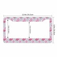 thumbnail image 3 of Sloboki Pink Flamingo License Plate Frame Universal Aluminum Metal Car Tag Holders Cars Decor, 3 of 5