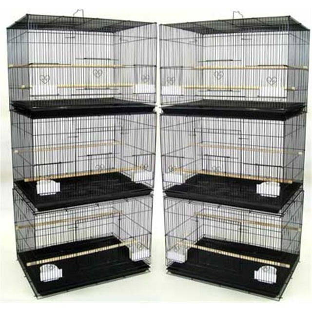 Lot de Six Petites Cages d'Élevage d'Oiseaux en Noir