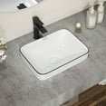thumbnail image 2 of Deervalley Liberty 16'' X 12'' Drop-In Bathroom Sink Semi-Recessed Vessel Sink Rectangular Above Counter Basin DV-1V0347, 2 of 12