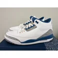thumbnail image 4 of Ni - ke Air Jordan 3 Retro White True Blue Wizards AJ3 CT8532 148 Men's Shoe Size 13, 4 of 5