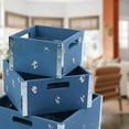 thumbnail image 5 of Wald Imports  Blue Wood Storage Crates (Set of 3), 5 of 5