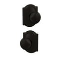 thumbnail image 2 of Schlage FC172PLY622CAM Custom Plymouth Non-Turning Two-Sided Dummy Door Knob Set - Black, 2 of 7