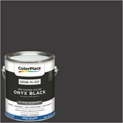 ColorPlace Ready to Use Interior Paint, Onyx Black, 1 Gallon, Semi-Gloss