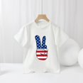 thumbnail image 3 of KONDYS Girls T Shirt for Toddler 4Th Of July Independence Day Flag Printed Short Sleeve Patriotic Loose Fit Blouse Tee Size 8-9Y, 3 of 7