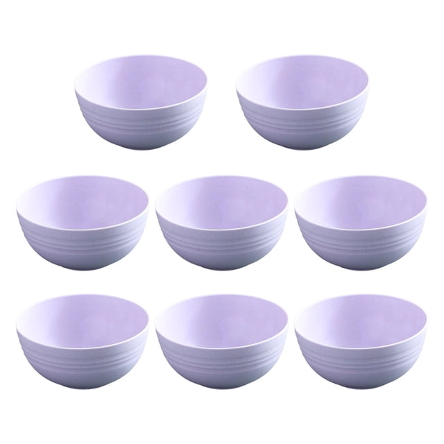 Dinnerware Set 8Pcs Cereal Bowls Dishwasher & Microwave Wheat Bowls Easy to Clean Lightweight Desserts & Soup Bowl Portable for Picnics ,Snack Plastic Bowls Set,Multi Color