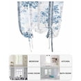 thumbnail image 6 of Blue Ombre Leaves Tie Up Curtains for Window, Thermal Insulated Balloon Shade Adjustable Rod Pocket Curtains Valance Panels for Kitchen Bathroom Cafe 42 x 54 Gray Branches Forest, 6 of 6