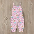 thumbnail image 6 of naisibaby Toddler Kids Girls Summer Cute Sleeveless Romper, Baby Flower Printed Suspenders Jumpsuit Pink 5T, 6 of 8
