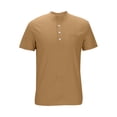 thumbnail image 4 of CAIVO Polo Shirts Men Button Up Short Sleeve Shirts Fashion Casual Business Work With Pocket Lapel Solid Color Classic Fit Golf Tops Stretchy , XXXXL, 4 of 6