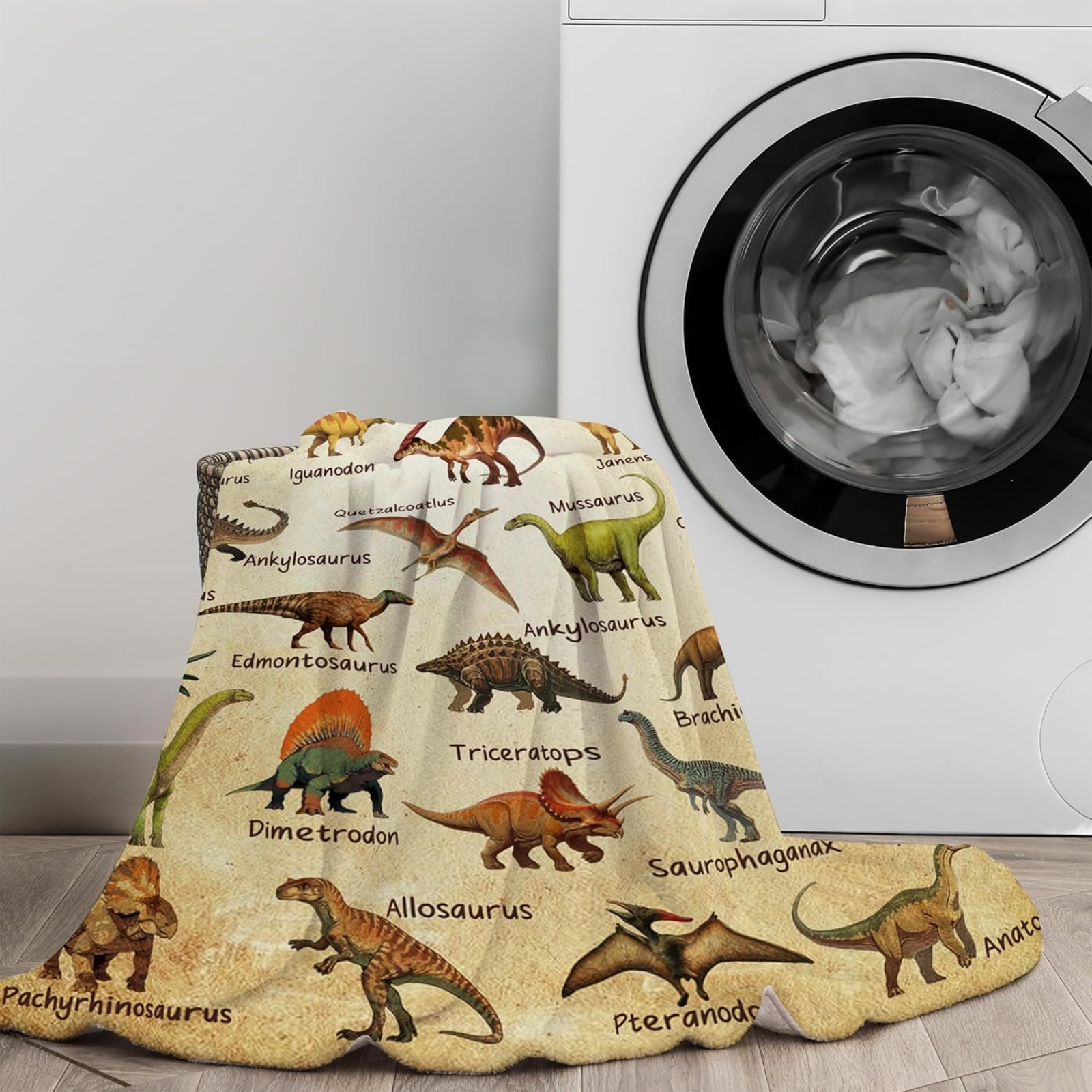 60*80in Dinosaur Blanket for Kids, Educational Gifts for Dinosaur Lovers Children Boy Girl, Jurassic World Dinosaurs Throw Blanket Ultra-Soft Skin-Friendly for Sofa Bed Home Dino Room Decor