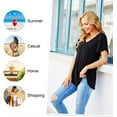 thumbnail image 5 of ANYJOIN Womens Summer Tunics Tops Short Sleeve Casual T-Shirts V Neck Lightweight Cute Blouse, 5 of 5