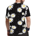 thumbnail image 2 of Rocae Daisies Flowers for Men's Mesh Quick-Dry Short Sleeve Workout T-Shirt,Mens Crew Neck Tee Lightweight Soft Classic T Shirts Small, 2 of 9