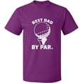 thumbnail image 2 of OXI T-Shirt - Best Dad By Par, Basic Casual T-Shirt for Men's and Women Fleece T-Shirt Short Sleeve - Purple Large, 2 of 3