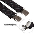 thumbnail image 2 of Buyless Fashion 2 pack Suspenders for Men - 48" Adjustable Straps 1 1/4" - X Back With Black Clips, 2 of 7