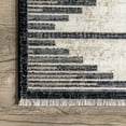 thumbnail image 5 of nuLOOM Delfina Striped Moroccan Fringe Area Rug, 4' x 6' 5", Beige, 5 of 9