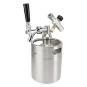 Mini Keg Growler 2L 150PSI Portable Pressurized Stainless Steel Home Keg System Beer Dispenser for Homebrew