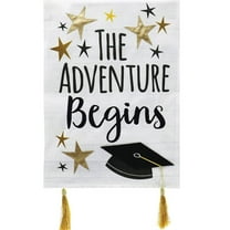 Evergreen Burlap Garden Flag - Graduation Adventure, High Quality, Durable Burlap, Decorative Seasonal Flag, Size - 12.5" x 18"