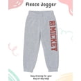 thumbnail image 3 of Disney Mickey Mouse Toddler Boys’ Outfit Set - Two Piece Hoodie Sweatshirt & Jogger Pants with Sporty Stripe Details (Heather Grey, 7), 3 of 5
