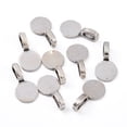 thumbnail image 3 of Tibetan Style Alloy Glue On Flat Pad Pendant Bails Flat Round Cadmium Free & Nickel Free & Lead Free Antique Silver 18x10x5.5mm Hole: 6x3.5mm, 3 of 5